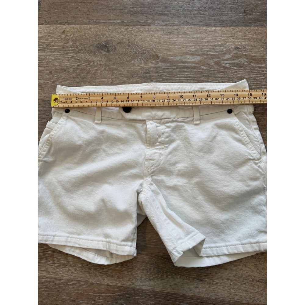 Citizens of Humanity White Bermuda Stretch Denim Shorts Size 28 Style 902-133 - Picture 8 of 10
